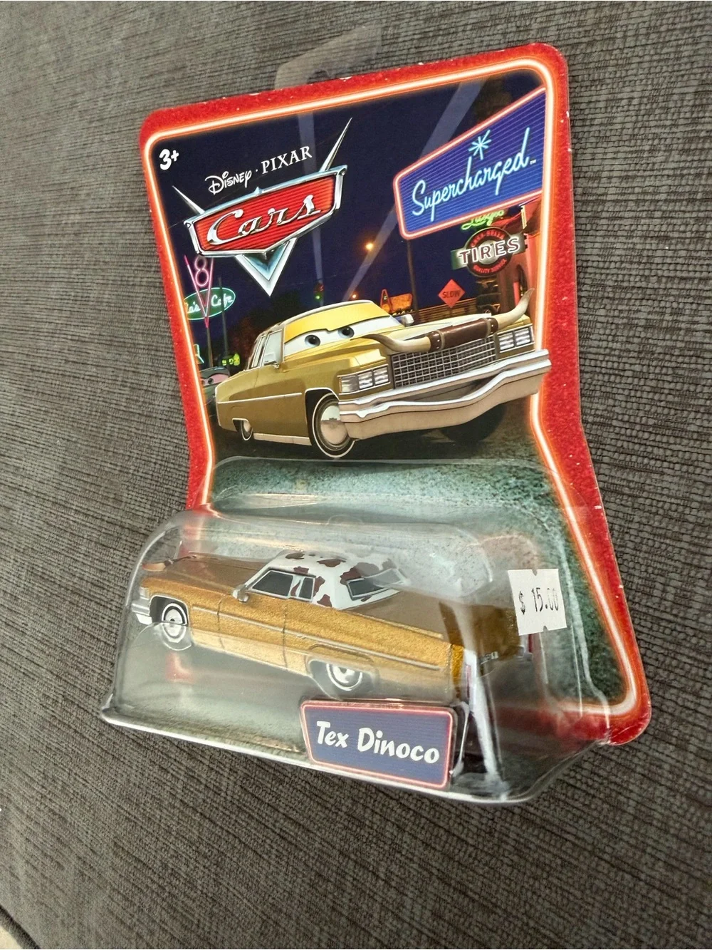 Cars Disney Mattel Tex Dinoco Metallic Gold Die-Cast Toy Car